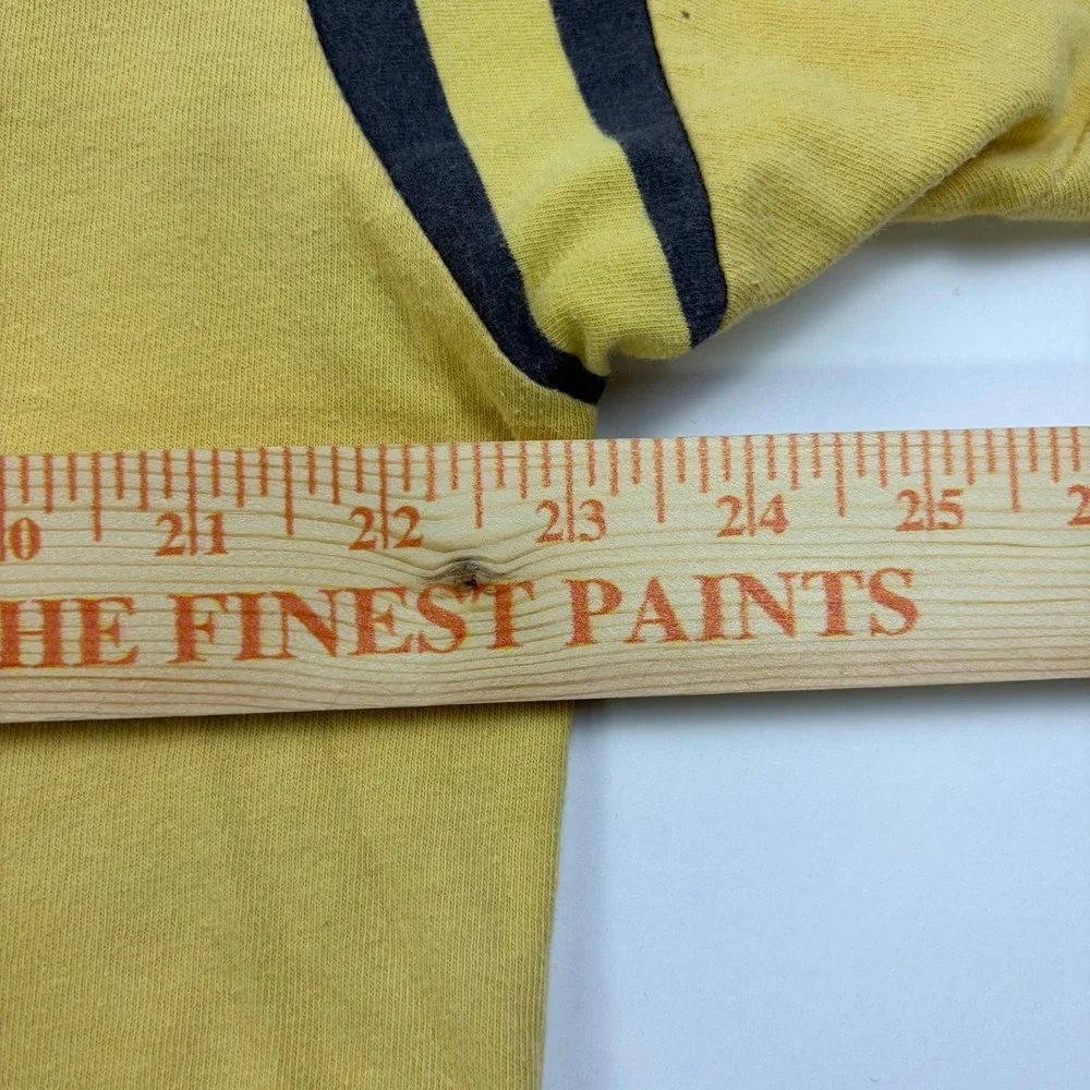 American Eagle Track & Field V-Neck Ringer T-Shirt Mens XL Yellow Vintage Style